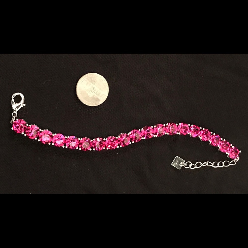 Hot Pink CZ Tennis Bracelet